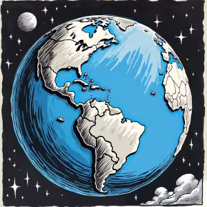 Ilustración del planeta Tierra