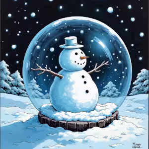 Ilustration snow ball