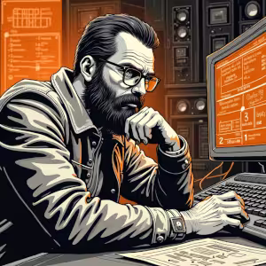 Ilustration of an Injeniero with j working